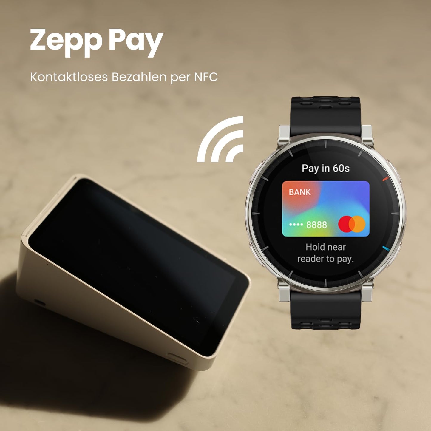 Amazfit Active 3 Premium vGPS running smartwatch, 1.32" AMOLED sapphire display, 12 day battery, 4GB, NFC, offline maps, 170+ training modes, 5 ATM, heart rate & fitness tracker for Android & iPhone - A2558