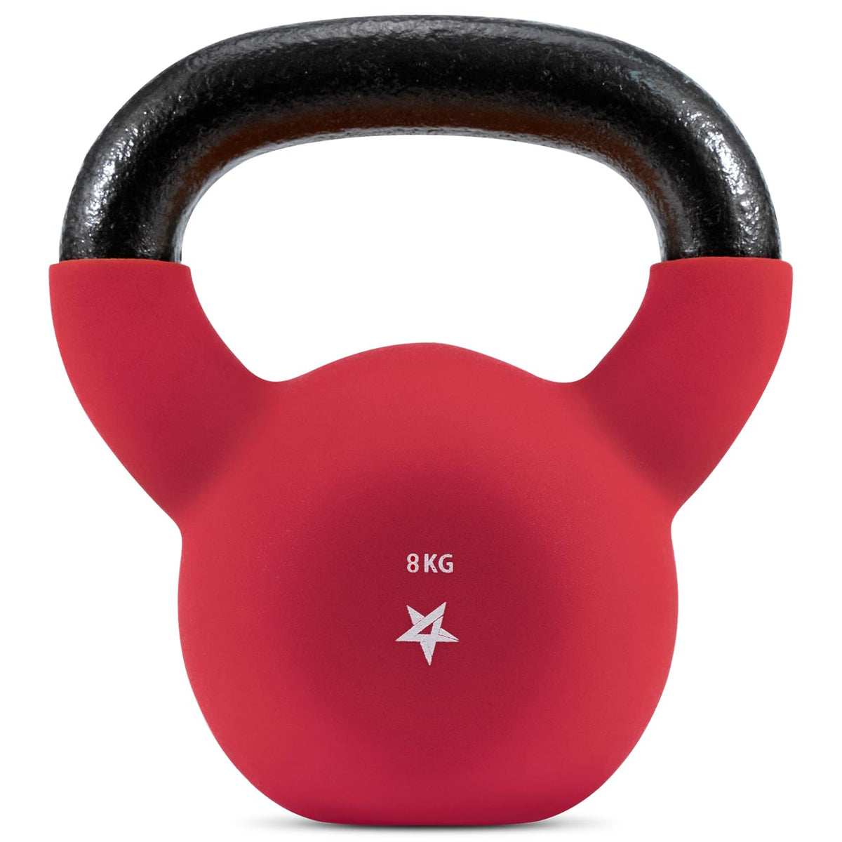 Yes4All WV6P Neoprene Coated Kettlebell, Strength Training Kettlebells - 8KG Red