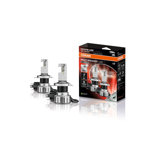 Osram NIGHT BREAKER LED SMART H4/H19; up to 330% more brightness; 6000K, 12V, LED high and low beam with street approval; 2 lamps - 64193DWNBSM-2HB-NEW