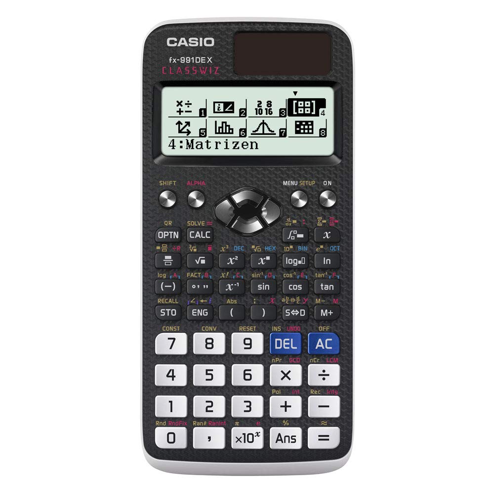 Casio FX-991DE X ClassWiz Scientific Calculator with Natural Display, Black, Technical-Scientific
