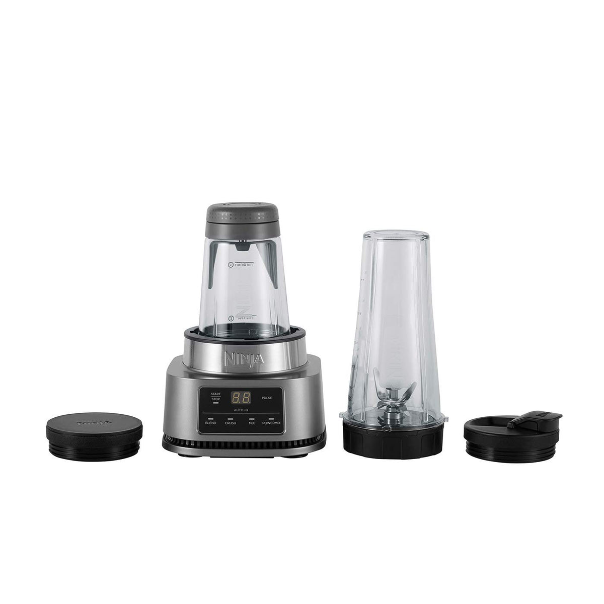 Ninja Foodi Power Nutri Mixer, 2-in-1, Smoothie-Bowls Maker, 1100 W, Argintiu - CB100EU