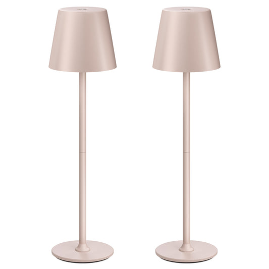 UPXNBOR LED Table Lamp Wireless 2-Piece Set, Metal Table Lamp for Outdoor & Indoor - UP-WSA