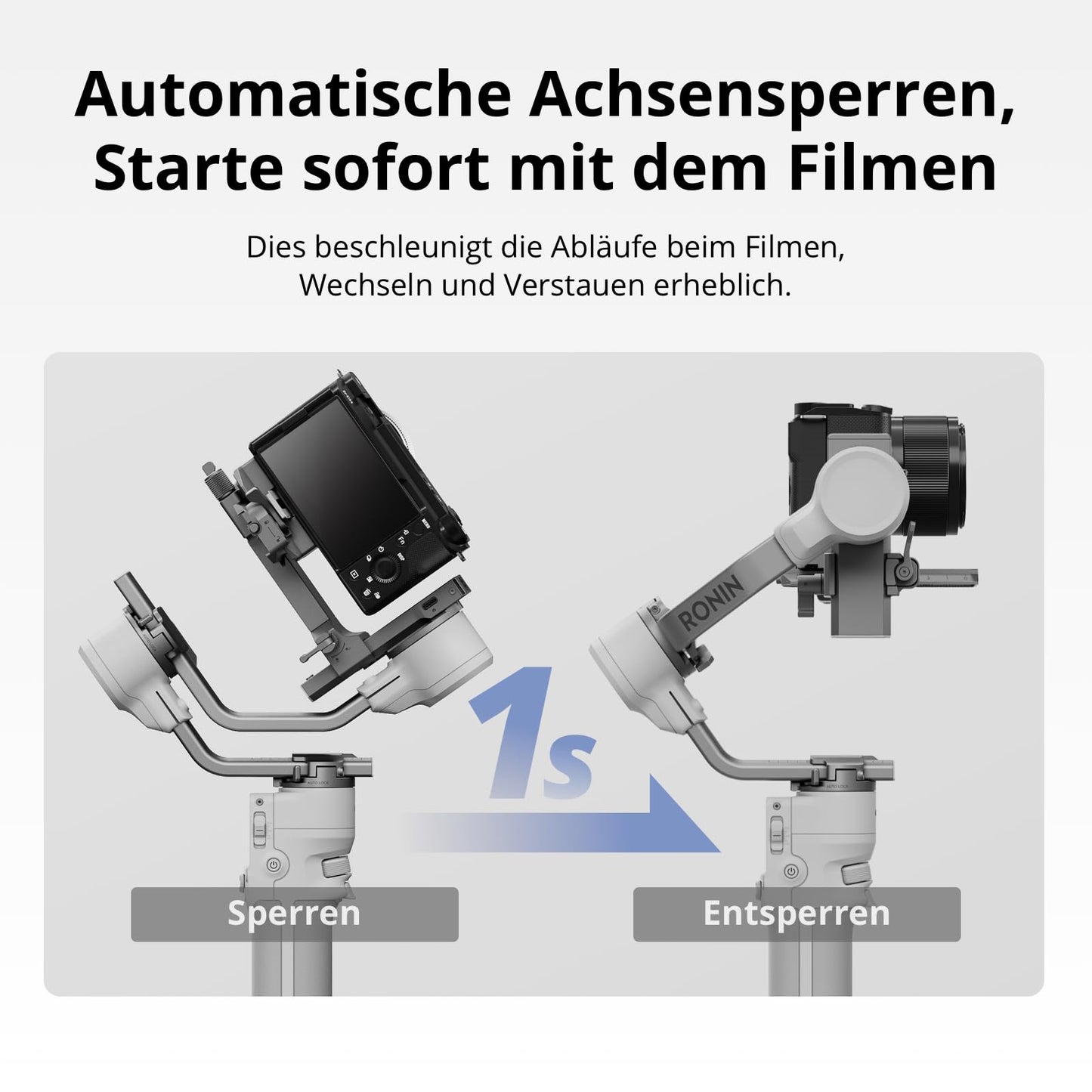DJI RS 4 Mini, Gimbal Stabilizer for Canon/Sony/Panasonic/Nikon/Fujifilm Camera, Auto Axis Locks, 2kg/4.4lbs Load Capacity, Intelligent Tracking, Camera Gimbal, Native Vertical Shooting - P24M