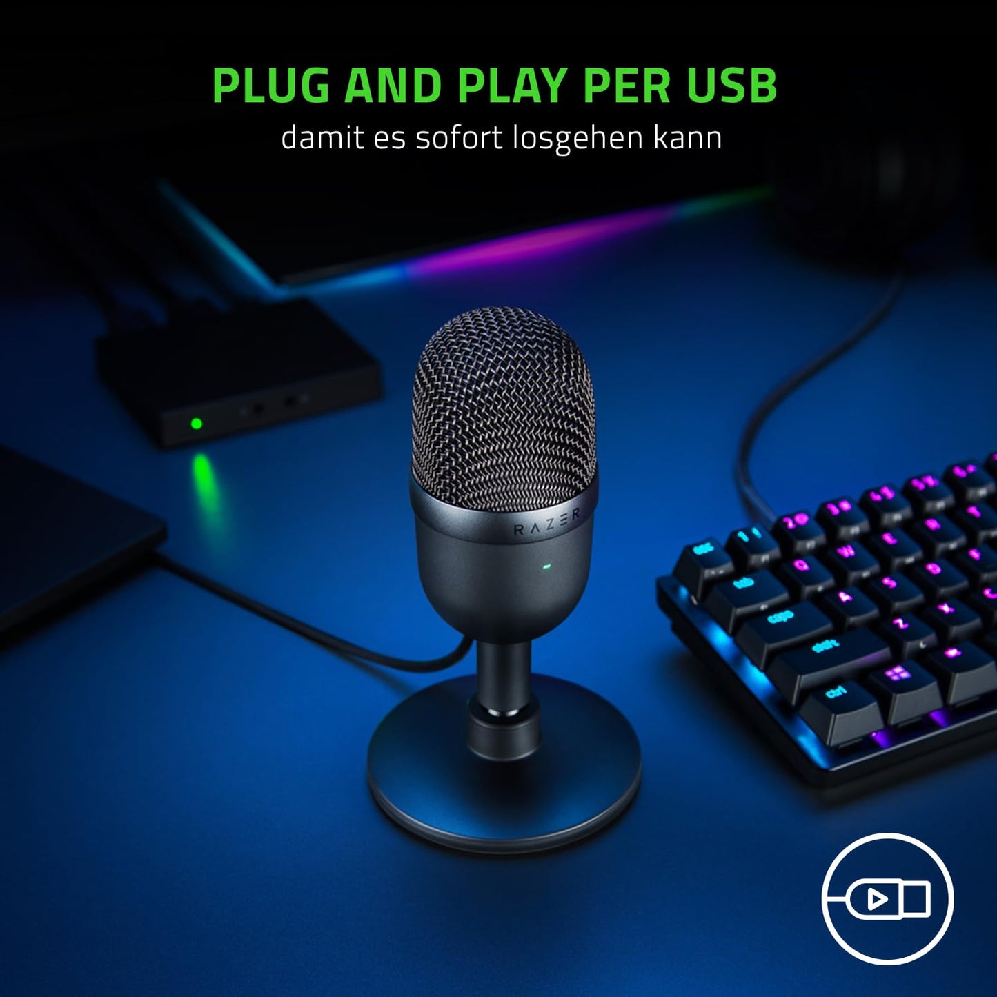 Razer Seiren Mini - USB condenser microphone for streaming - RZ19-03450100-R3M1