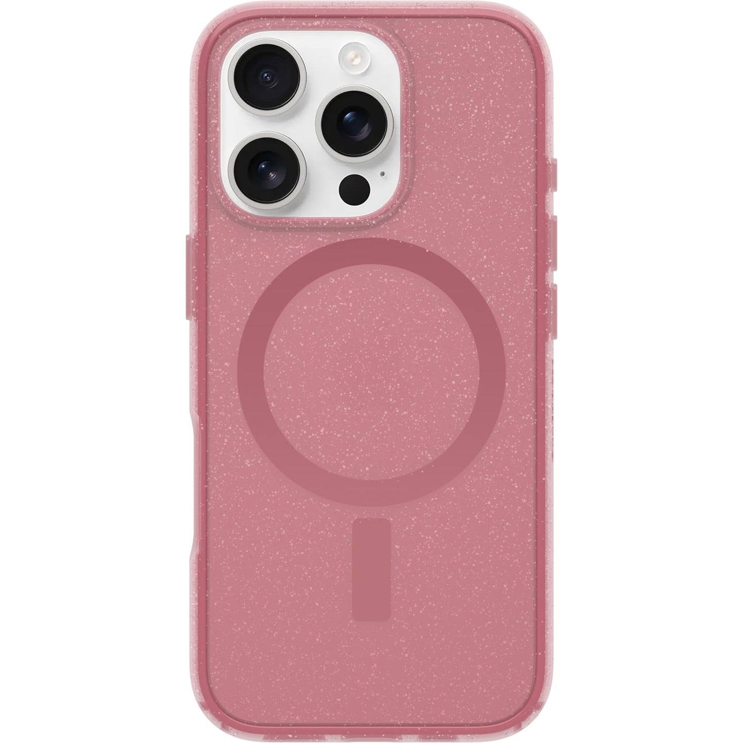 OtterBox Symmetry Series Clear MagSafe Transparent Case for iPhone 16 Pro, Shockproof Drop Proof Protective Case, 3X Military Grade Tested, Clear/Pink - 77-96408