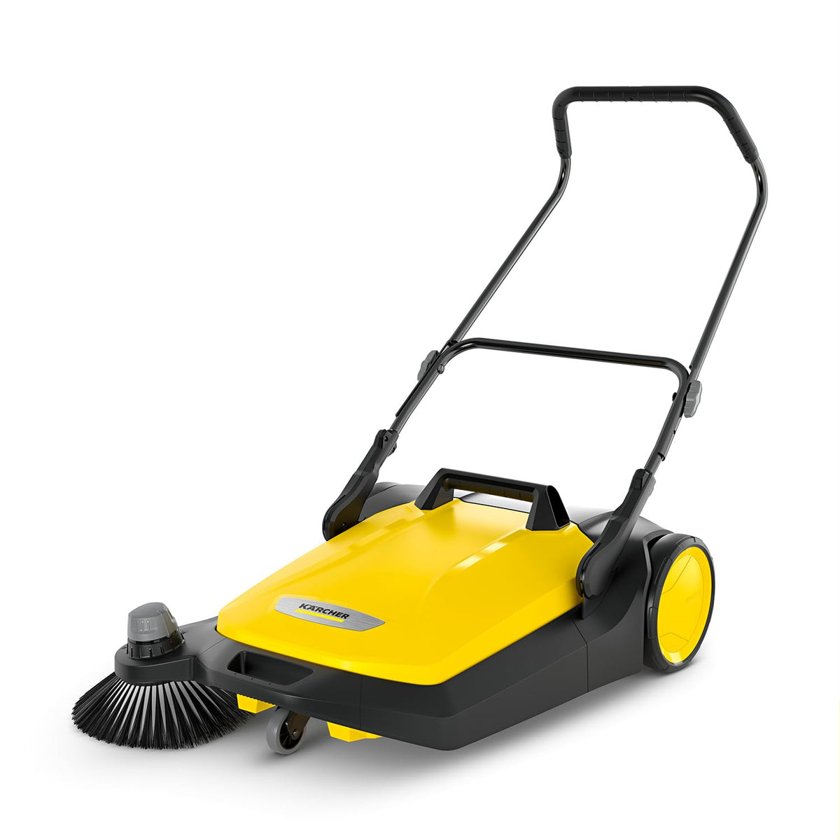 KÄRCHER Kehrmaschine S 6 (Capacitate maximă de curățare: 2500 m²/h, 1 perie laterală, recipient pentru murdărie: 38 l, lățime de lucru: 670 mm, mâner ergonomic, recipient pentru murdărie autoportant), Galben/Negru - 1.766-420.0