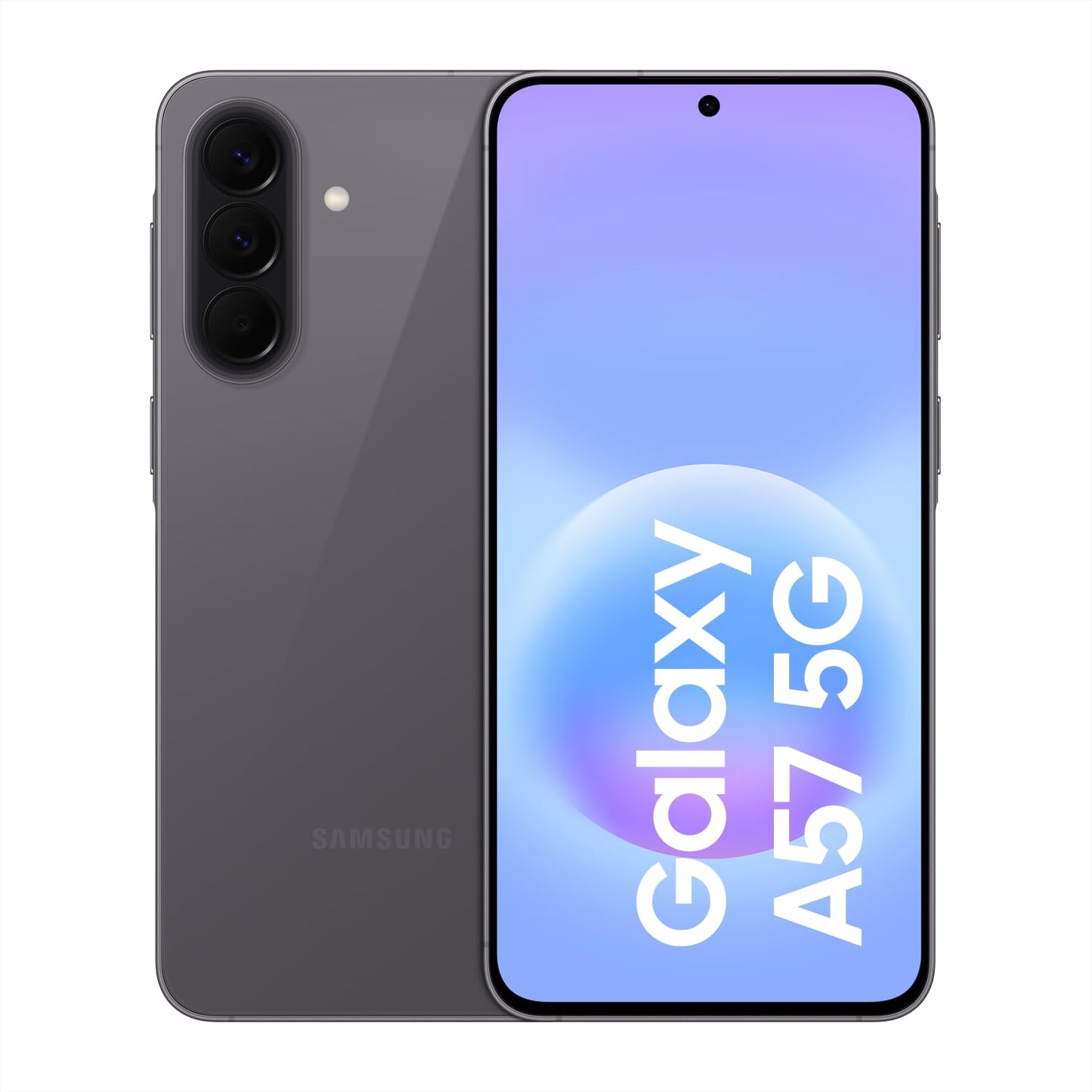 Samsung Galaxy A57 5G, slim AI smartphone, Awesome Intelligence, 128 GB storage space, 50 MP wide-angle camera, up to 2 days battery life, IP68, Awesome Gray, 2.5 year manufacturer's warranty - SM-A57