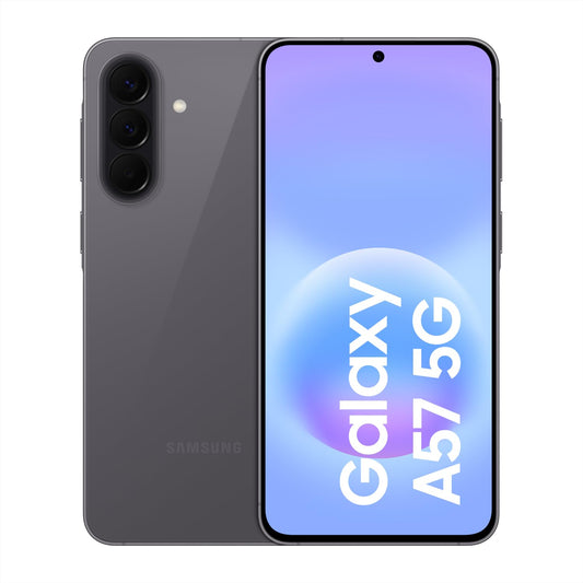 Samsung Galaxy A57 5G, slim AI smartphone, Awesome Intelligence, 128 GB storage space, 50 MP wide-angle camera, up to 2 days battery life, IP68, Awesome Gray, 2.5 year manufacturer's warranty - SM-A57