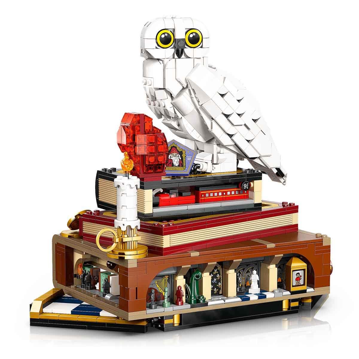 LEGO Harry Potter Philosopher's Stone - Collector's Edition - DIY Decoration - Model Building with Miniature Film Scenes - Hedwig Owl Figure, 3 Minifigures - Gift for Men, Women and Fans - 76466