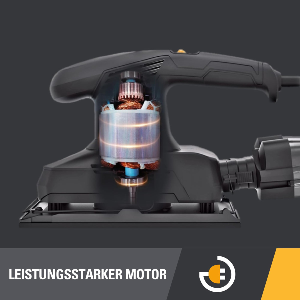 CAT DX44 Schwingschleifer 350W, 113x230 mm suprafață de șlefuire, 6000–11000 rpm, 2.4 mm circuit de oscilație, (inclusiv cutie de praf cu ciclon, adaptor, hârtie de șlefuit și perforator)