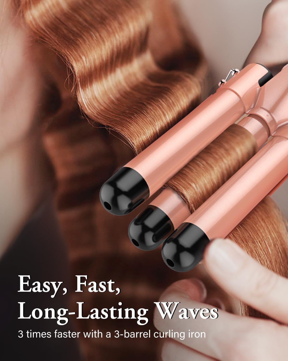 5 in 1 curling iron set, BESTOPE PRO 5 in 1 curling iron set with straightening iron with 3-fold hair curler for women, quickly heating curling iron for all hair types - MD-J18