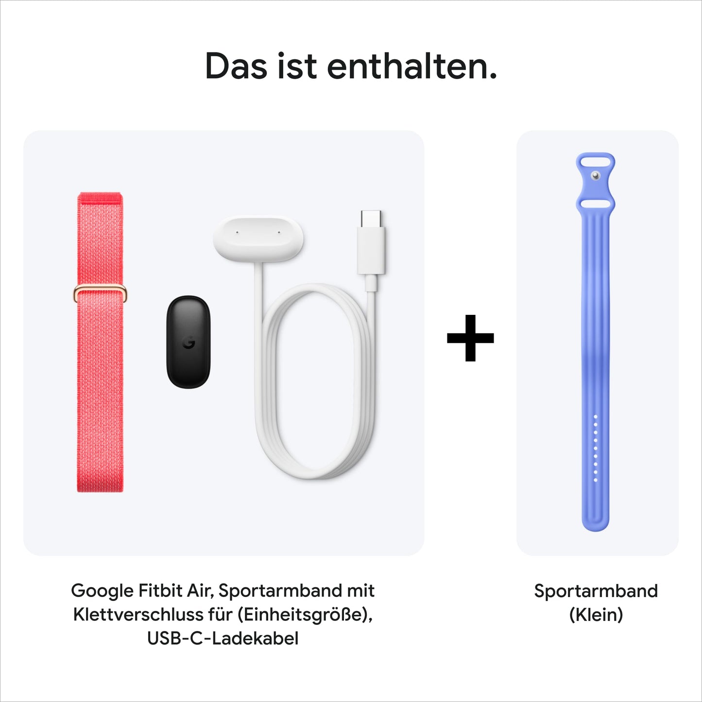 Google Fitbit Air - activity tracker without display with fitness tracking, heart rate measurement - compatible with iOS and Android - Berry + sports armband for the Fitbit Air - Lavender, S