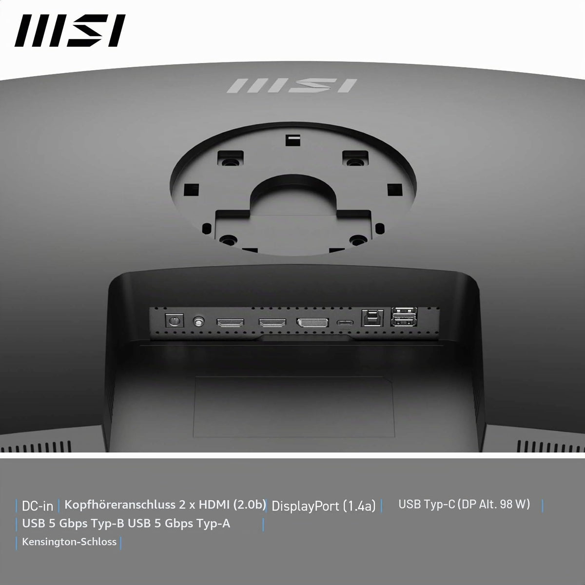 MSI Modern MD342CQP PC Monitor 34 Inch UWQHD Curved 1500R – VA Display 3440 x 1440, KVM, PiP/PBP, Wide Color Spectrum, Eye Comfort, Integrated Speakers, 3-Axis Adjustable – HDMI 2.0b, DP
