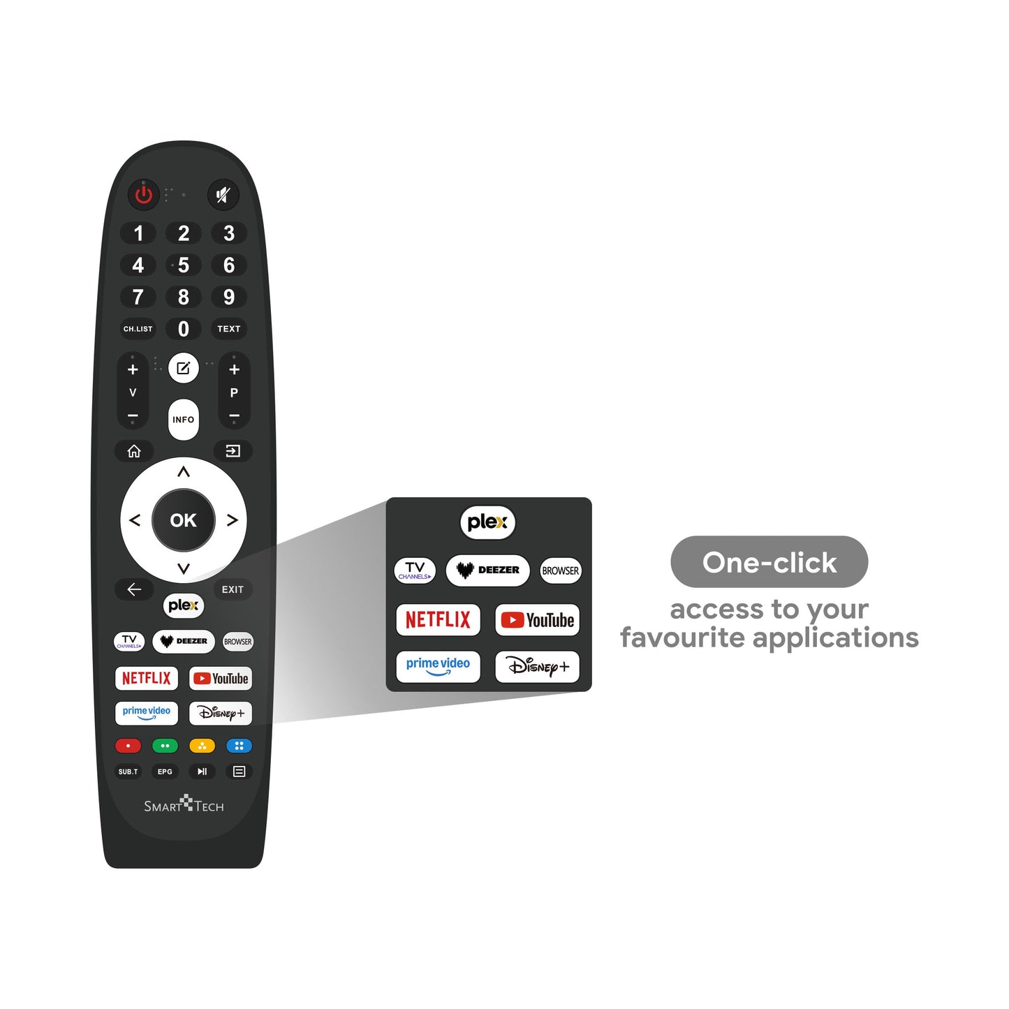 Smart Tech 55QV02K QLED TV 55 inch Smart TV VIDAA - HDR TV with 4K UHD resolution, Bluetooth and triple tuner (2026)