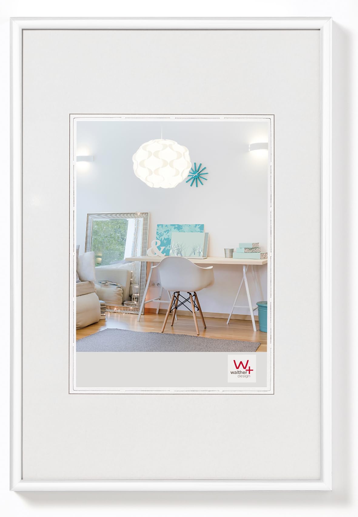 walther design picture frame white 59.4 x 84 cm (DIN A1)New Lifestyle plastic frame KV684W