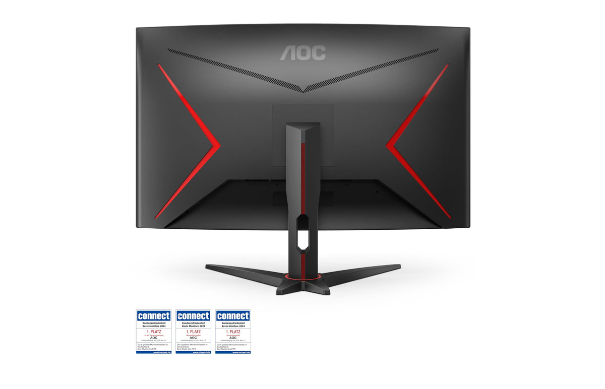 AOC Gaming C32G2ZE - Monitor curbat FHD de 32 inch, 240 Hz, 1ms, FreeSync Premium (1920x1080, HDMI, DisplayPort) negru/roșu - C32G2ZE/BK