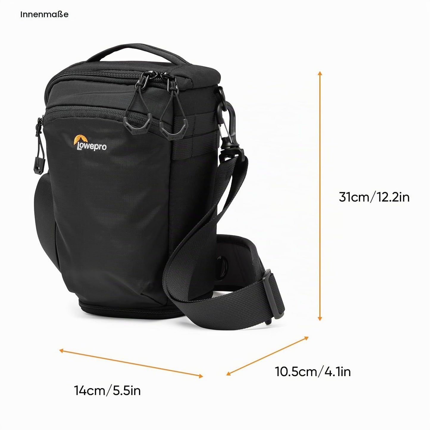 Lowepro ProTactic TLZ 70 Slim AW III toploader camera bag for mirrorless DSLR, volume: 4 l, dimensions: 31x10.5x14 cm, for cameras with attached lens, mod. Shoulder bag, for photographers/videographers - LP37498-PWW