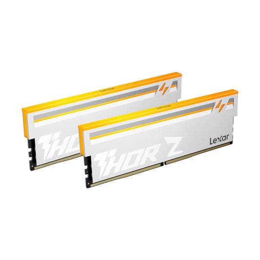 Lexar THOR Z Series RGB DDR5 RAM 32GB Kit (2x16GB) 6000 MHz CL36, DRAM 288-Pin UDIMM Desktop Memory, High Performance Gaming Computer Memory Supports Intel XMP 3.0/AMD Expo, On-Die ECC, 1.4V Silver - LD5U16G60C36EV-RGD