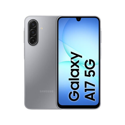 Samsung Galaxy A17 5G AI Smartphone, AI Phone with Android, Thin 7.5mm Frame, 50MP Camera, 128GB Storage, 4GB RAM, 5,000mAh Battery, Gray, 2.5 Year Manufacturer's Warranty [Amazon Exclusive] - SM-A177B/DSN