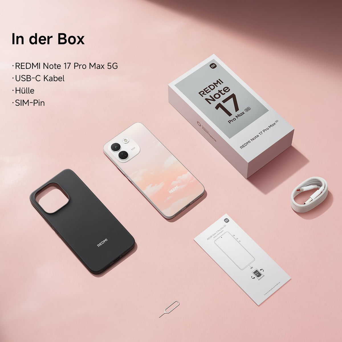REDMI Note 17 Pro Max 5G, Smartphone 8+512 GB, Cloud Blush, 9210 mAh Akku