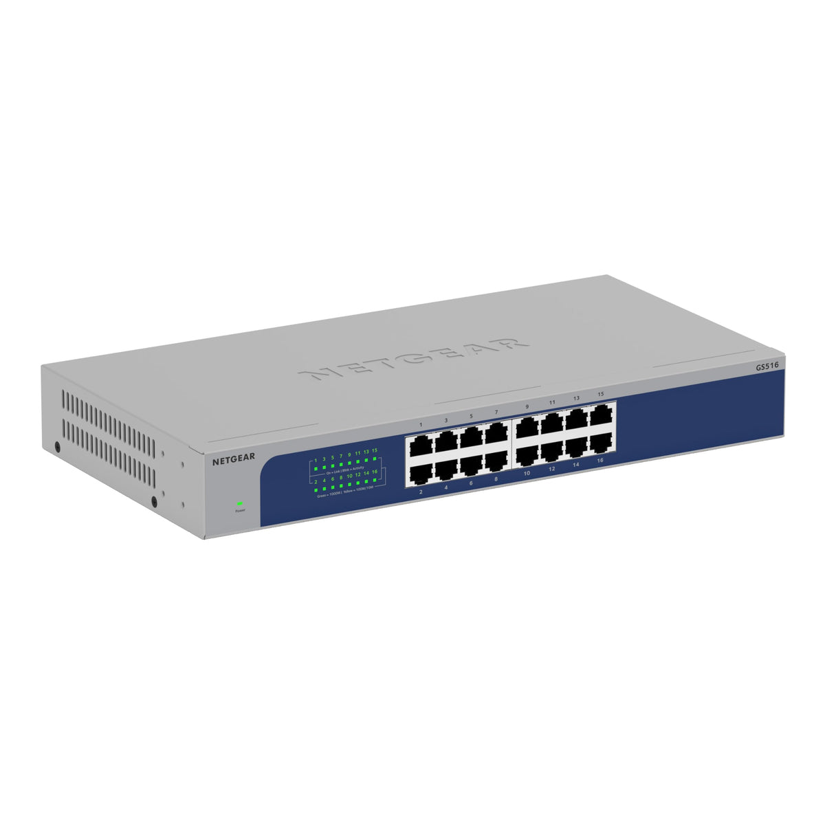 NETGEAR 16-Port Gigabit Ethernet Unmanaged Switch (GS516): Montare pe birou, perete sau rack - GS516-300EUS