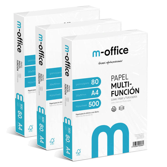 HYBRITE Multipurpose A4 Paper for Printers 80g (1500 Sheets - 3 Packs) - COM0247