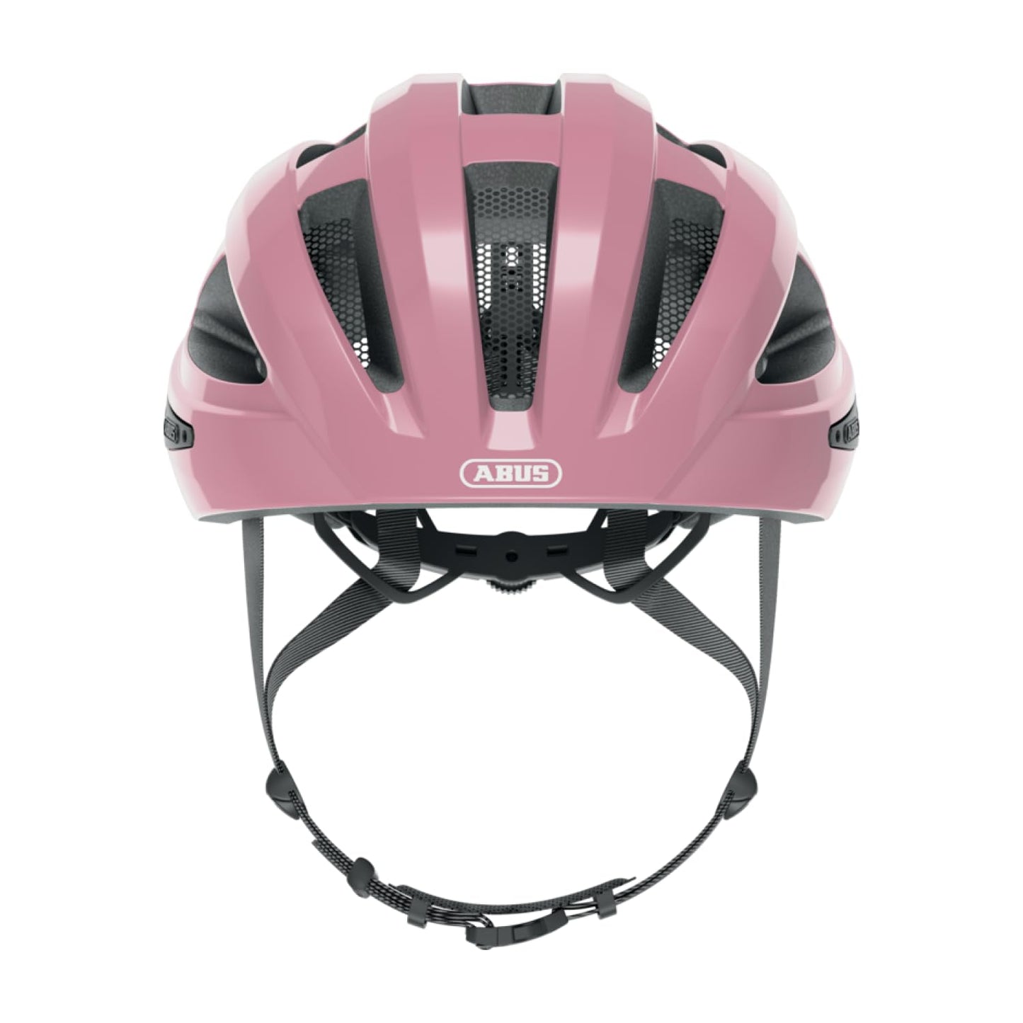 ABUS road bike helmet Macator - sporty bike helmet for beginners - also for pigtail wearers - for women and men - shiny pink, size M - 67335