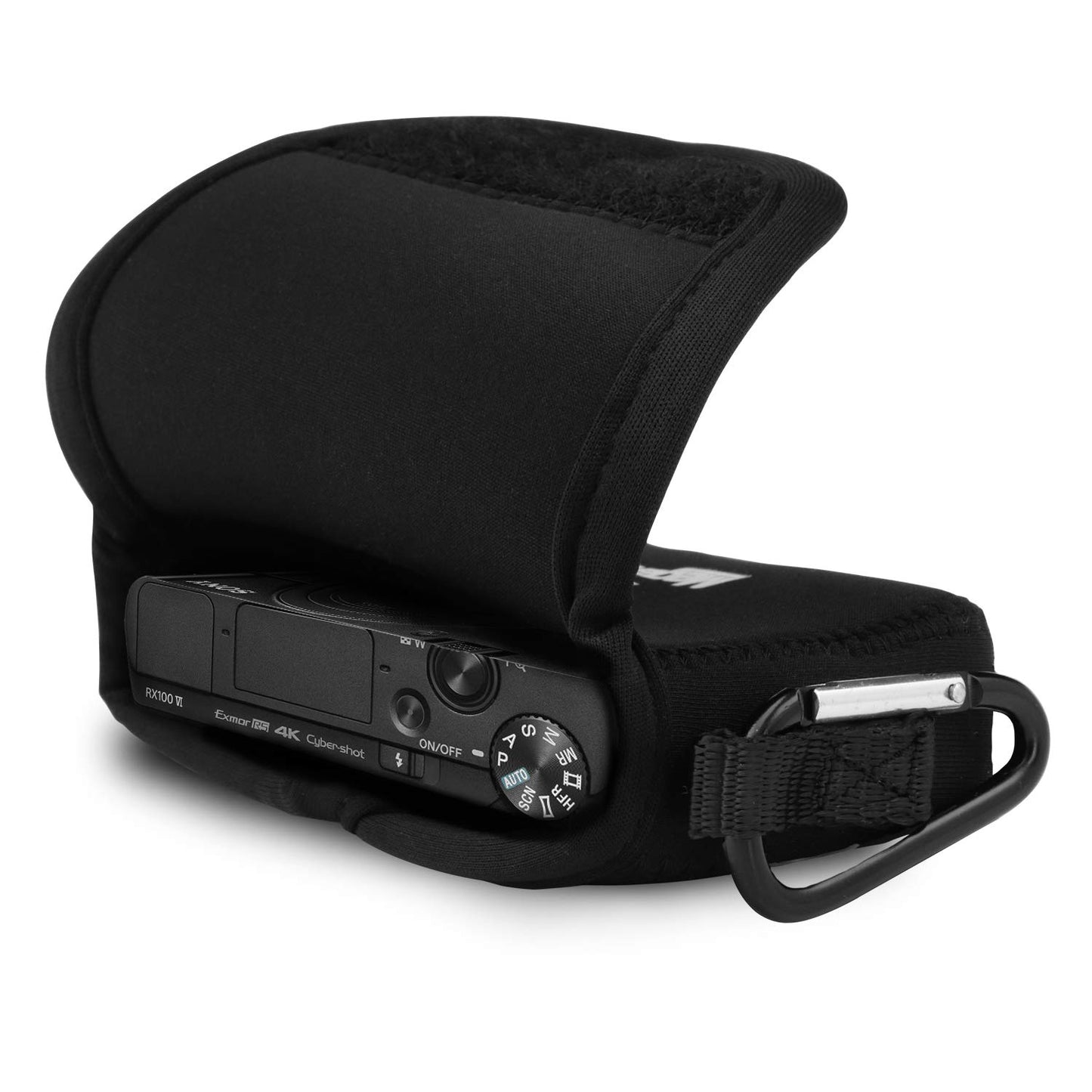 Megagear Sony Cyber-Shot DSC-RX100 VII, Cyber-Shot DSC-RX100 VI, DSC-RX100 V, DSC-RX100 IV, DSC-RX100 III, DSC-RX100 II Ultra Light Neoprene Camera Case - Black - MG085