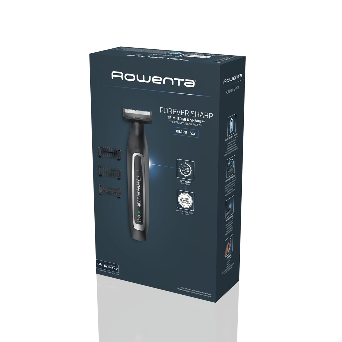 Rowenta Forever Sharp, Beard Trimmer, Stainless Steel Blades TN6000