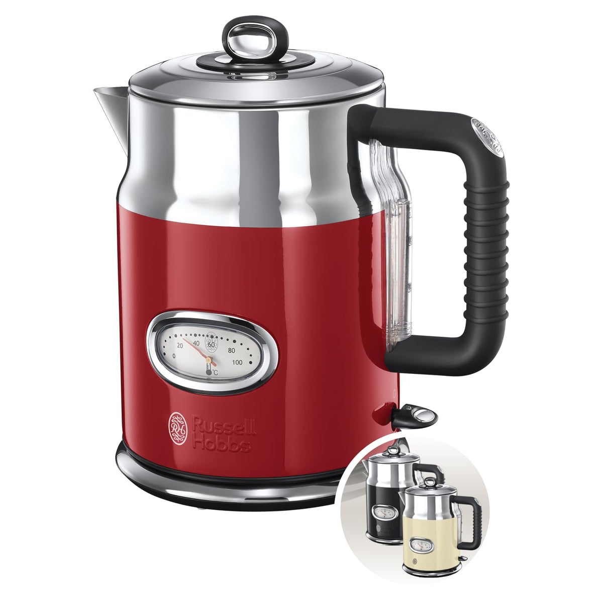 Russell Hobbs Vintage Kettle, 1.7 l, 2400 Watt, Retro Teapot - 21670-70