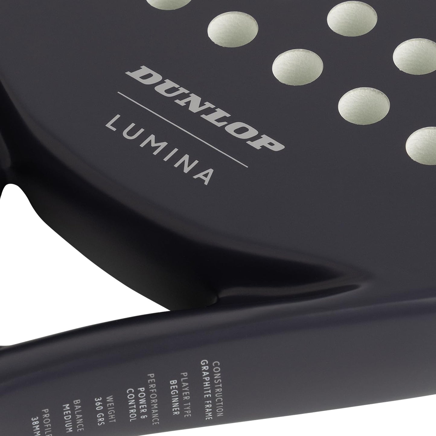 Dunlop Padel Racket Lumina Dark Gray - Amazon Exclusive - Graphite Frame, Pro Eva Core, 365g - 10370774