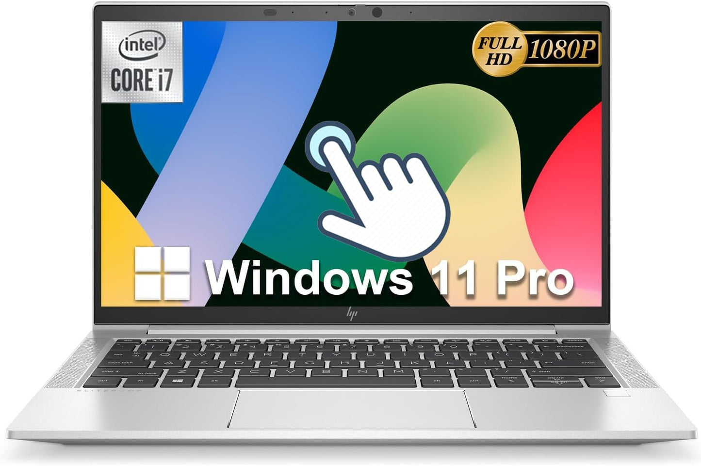 HP Elitebook 830 G8 Touchscreen Business Laptop, 13.3 inch FHD (1920x1080), Intel Core i7-1185G7, 16GB RAM, 256GB SSD, US QWERTY keyboard, Windows 11 Pro (refurbished)