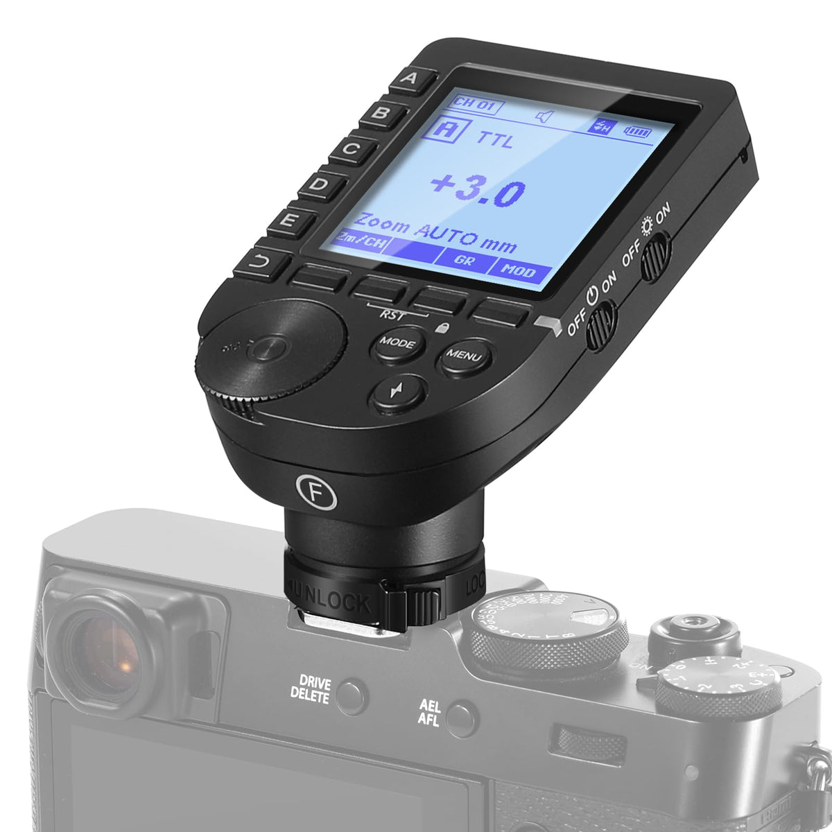 NEEWER Upgraded QPRO-F TTL Wireless Flash Trigger, compatible with Fujifilm 1/8000s HSS, angled large display, 5 groups, 9 customizable functions for Q6 Q4PRO Q120 Z3R Z2PRO Z880 S102-400W PRO
