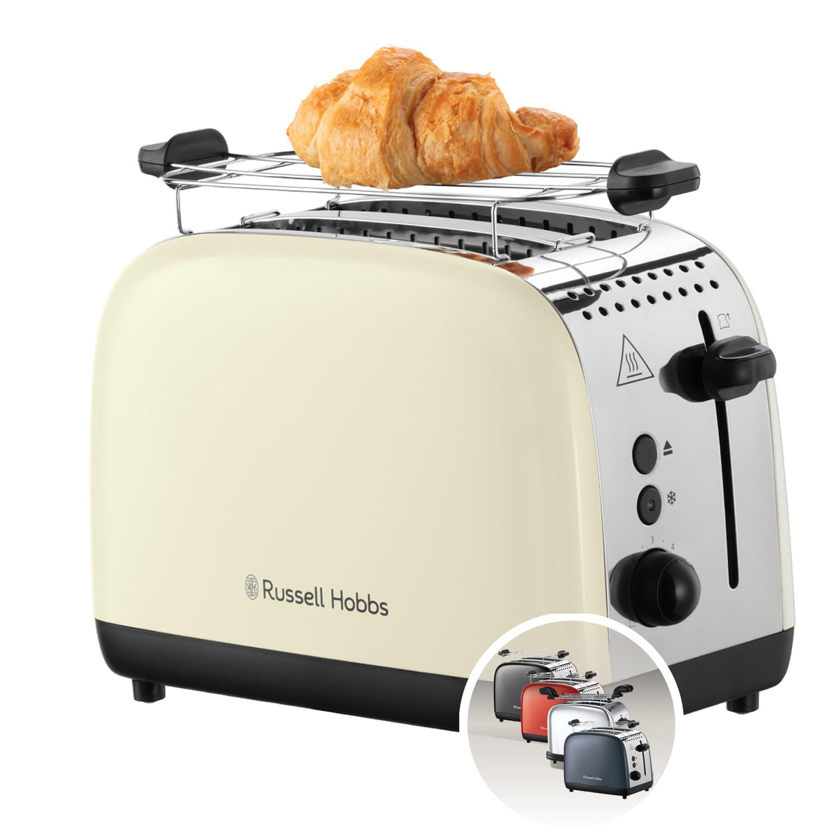 Russell Hobbs Toaster 2 Slices with Bun Warmer, 26551-56