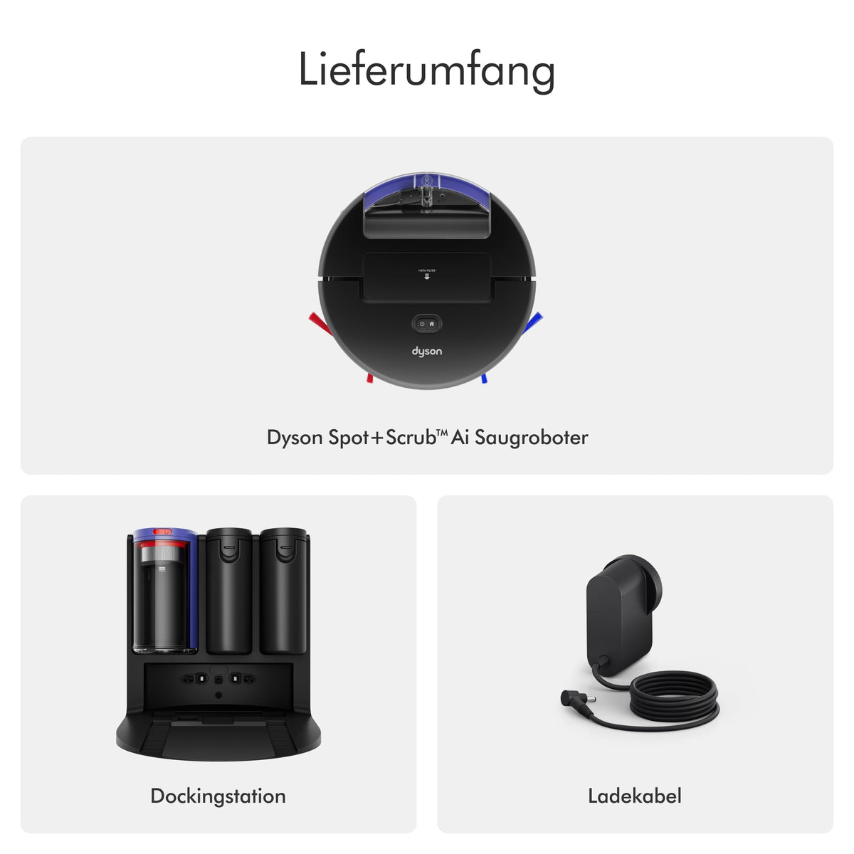 Dyson Spot+Scrub™ AI Robot Vacuum Cleaner, Self-Emptying, Wet Roller - RB05-AA