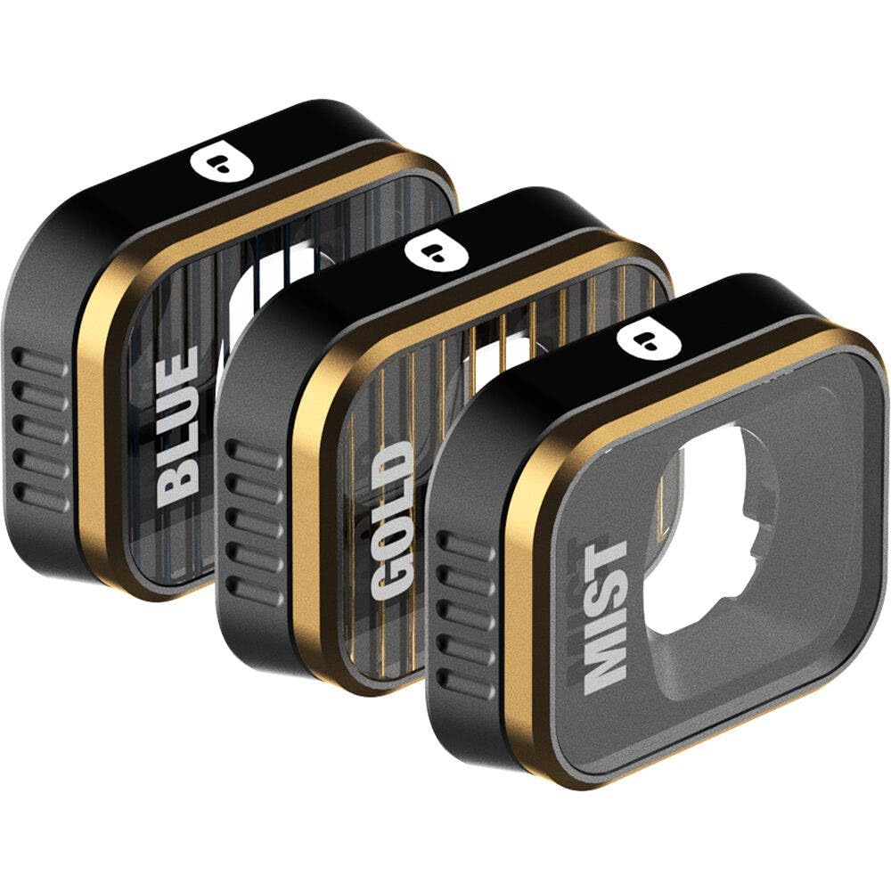 PolarPro - DJI Mini 3 Pro - Mist + GoldM + BlueM (3-Pack) - Ultra-Lightweight Aluminum - Precisely Engineered - horizontal and vertical shooting modes - color neutrality - MINI3-PRO-FX-3PK