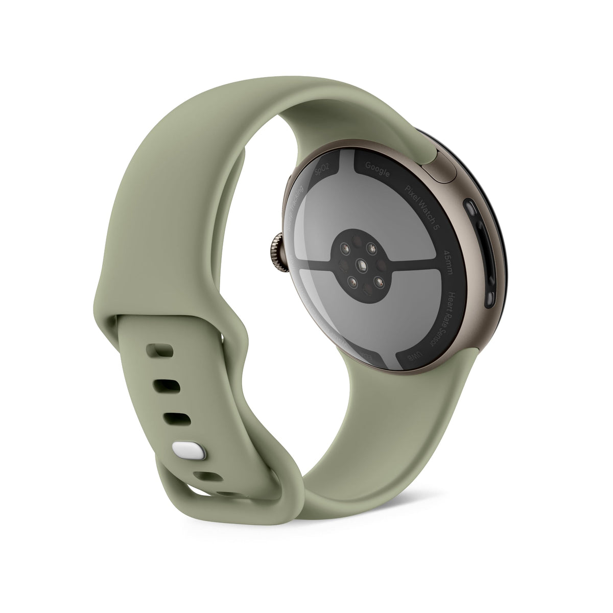 Google Pixel Watch 5 (45 mm) - Smartwatch - Pyrite Case/Olive Band, Wi-Fi - GA10896-DE