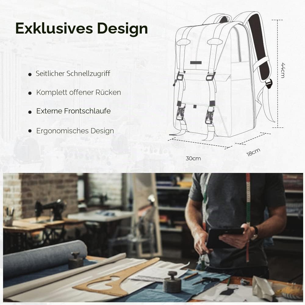Rucsac foto K&F CONCEPT 20L, rucsac mare pentru laptop de 15,6 inch - KF13.087AV1