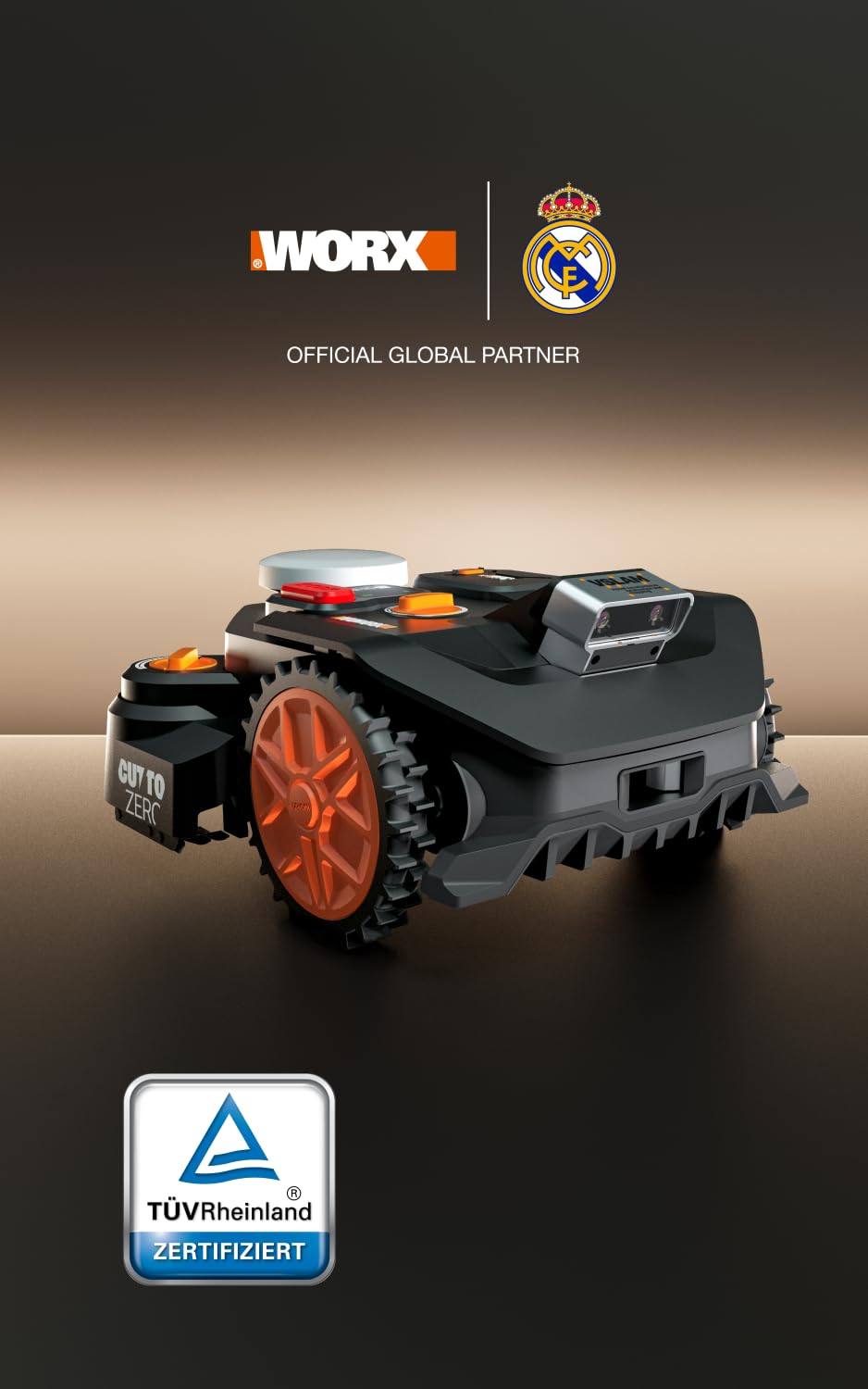 Worx Vision Cloud WR306E, robot de tăiere 2WD fără cablu de limitare, 600 m²