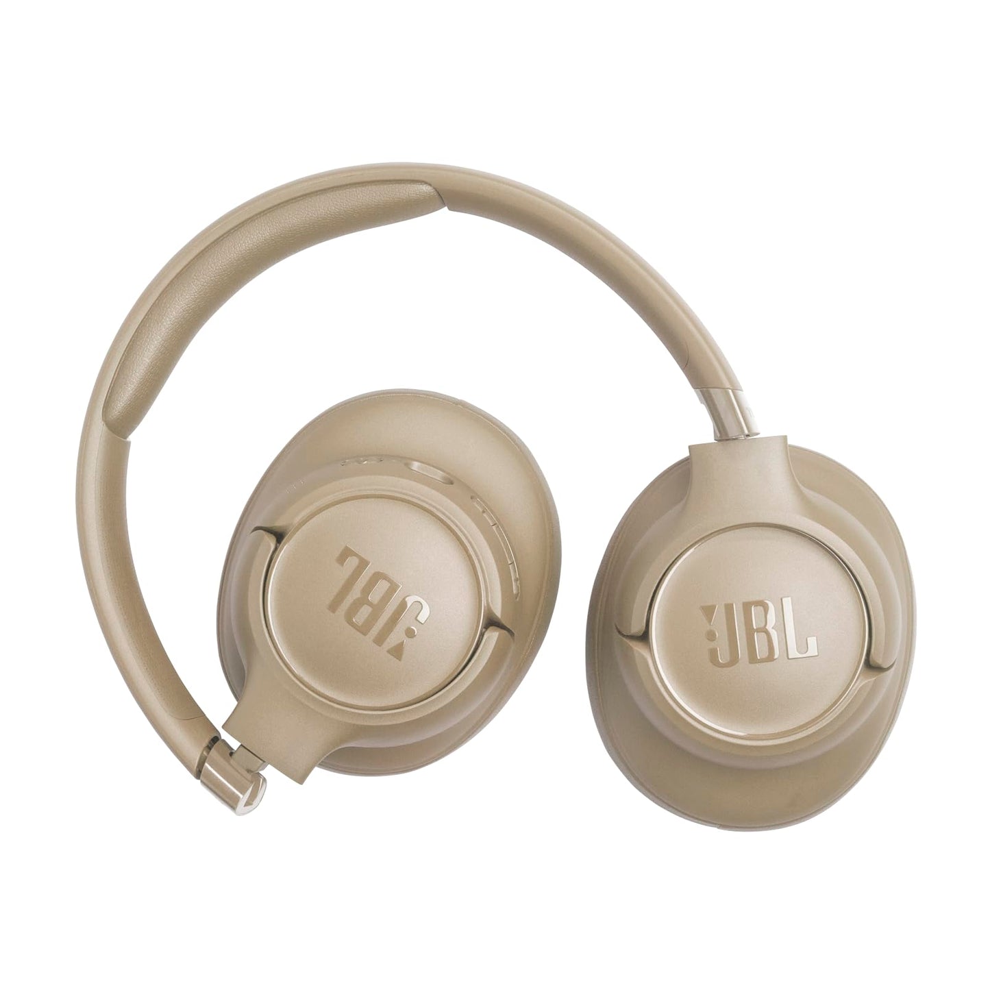 JBL Tune 730 BT Wireless Over-Ear Headphones with JBL Pure Bass Sound, Up to 76 hours of music playback, Bluetooth 6.0, lightweight, foldable design, Google Fast Pair, Microsoft Swift Pair, Beige - JBLT730BTBEG