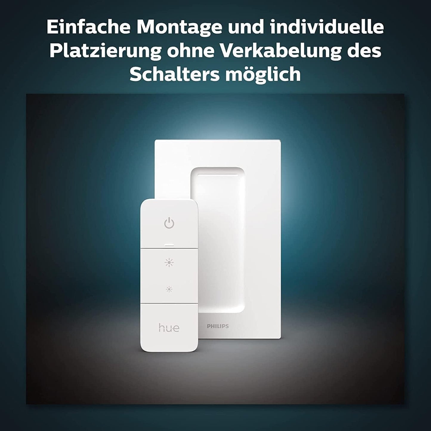 Philips Hue dimmer switch for Hue lighting systems, smart dimmer for controlling lights and light scenes, wireless light switch without installation, white - 929002398602