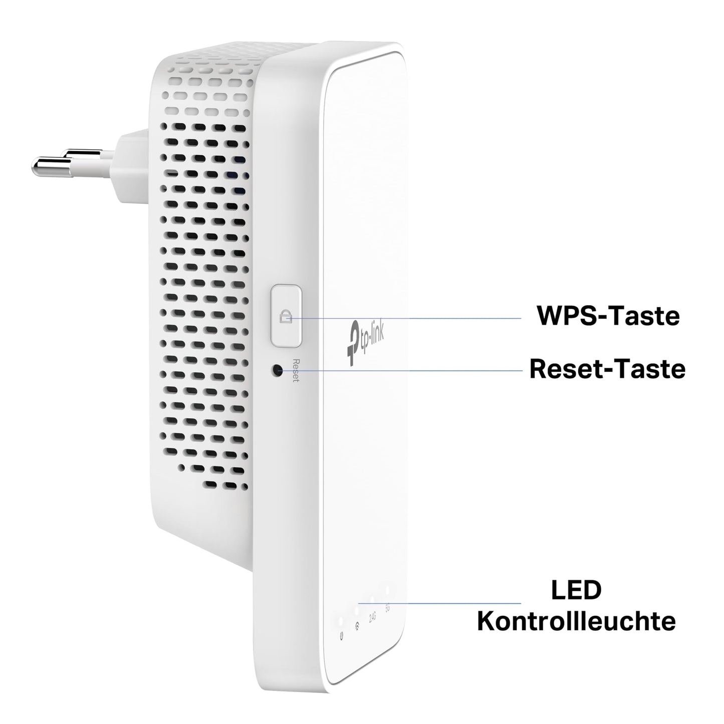 TP-Link RE230 WLAN amplifier repeater AC750 (433MBit/s 5GHz + 300MBit/s 2.4GHz, WLAN amplifier, app control, signal strength display, compatible with all WLAN routers, AP mode) white