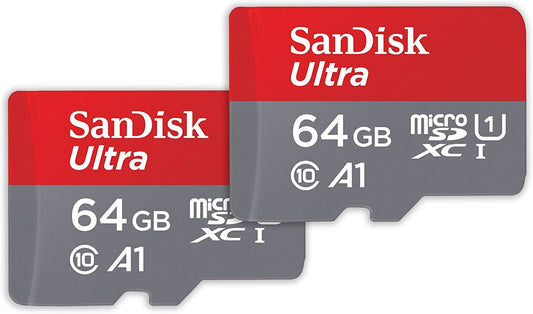 SanDisk Ultra microSDXC UHS-I Memory Card 64GB + SD - SDSQUAB-064G-GN6MT