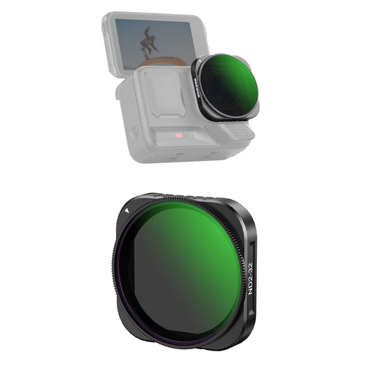 NEEWER Variable ND filter compatible with Insta360 Ace Pro Insta 360 Ace Pro 2, snap-on, multi-coated HD optical glass filter, adjustable ND2-32 gray filter for action cam lenses photo accessories - 10106931