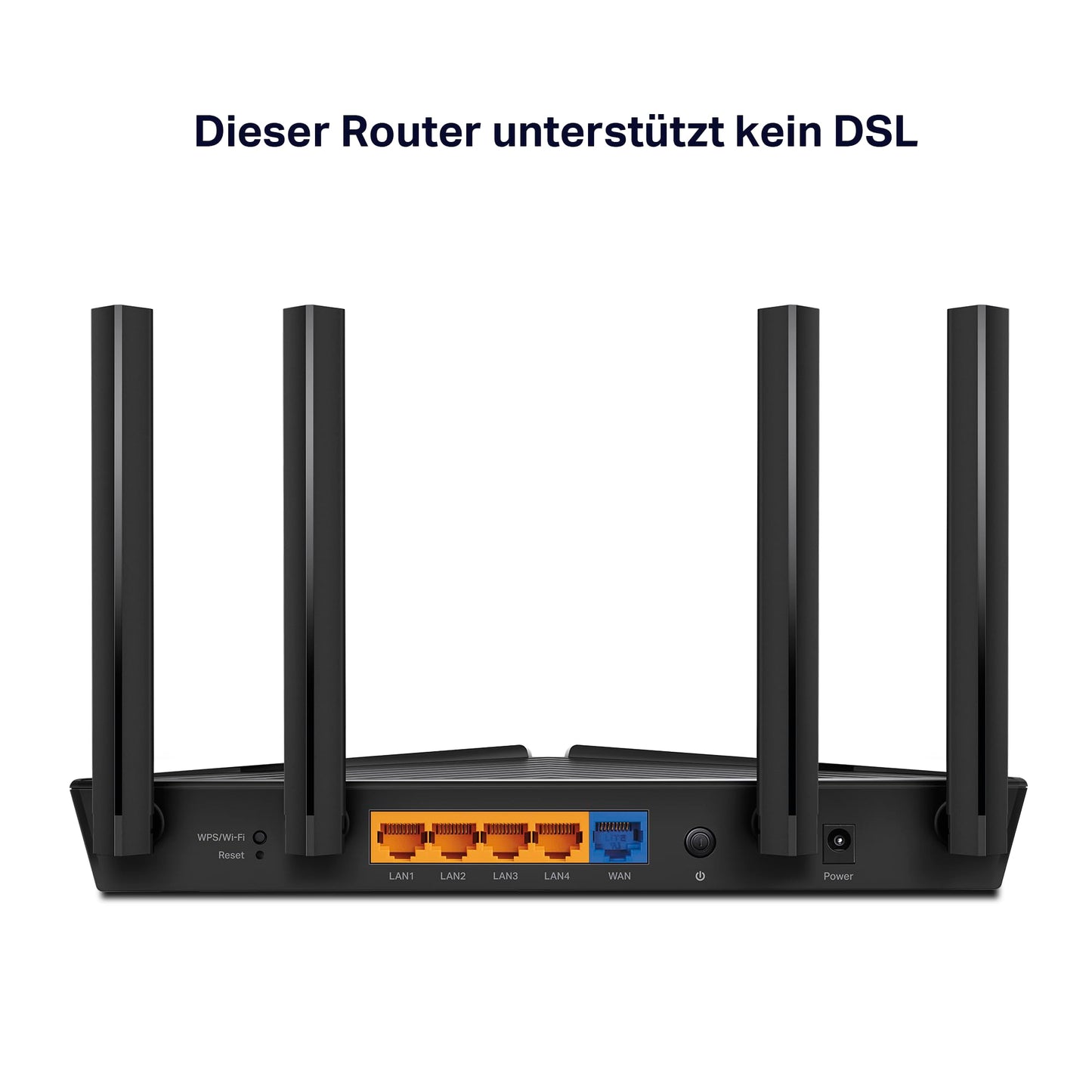 TP-Link Archer AX58 Wi-Fi 6 WLAN router, dual band AX3000, 5 gigabit ports, WPA3, parental controls, guest network, no DSL function