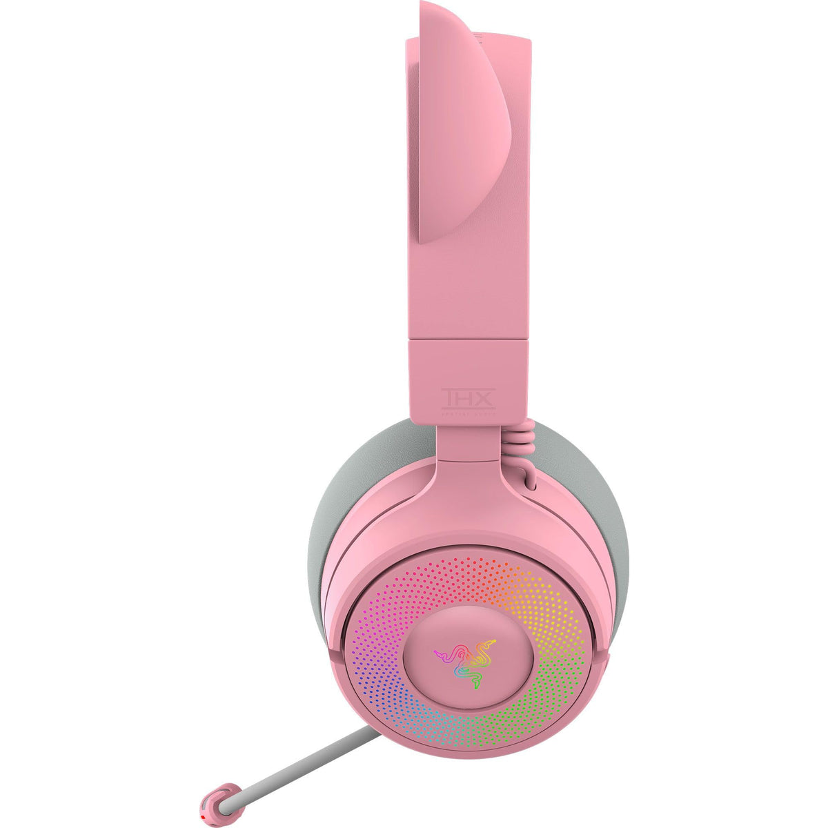 Razer Kraken Kitty V3 Pro - Wireless RGB Kitty Headset for Gaming - Reactive Streaming Cat Ears - Triforce 40mm Drivers - Hyperspeed Wireless & Bluetooth - THX Spatial Audio | Quartz - RZ04-05170200-R3M1