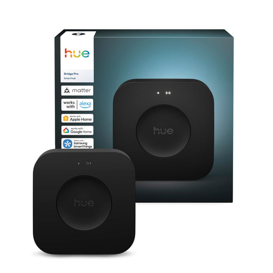 Philips Hue Bridge Pro, Smart Home Hub for Lighting, Wireless, Supports 150+ Lamps and 50+ Accessories, Light Control Compatible with Apple Home, Alexa, Google Assistant & Samsung SmartThings - 929003582607