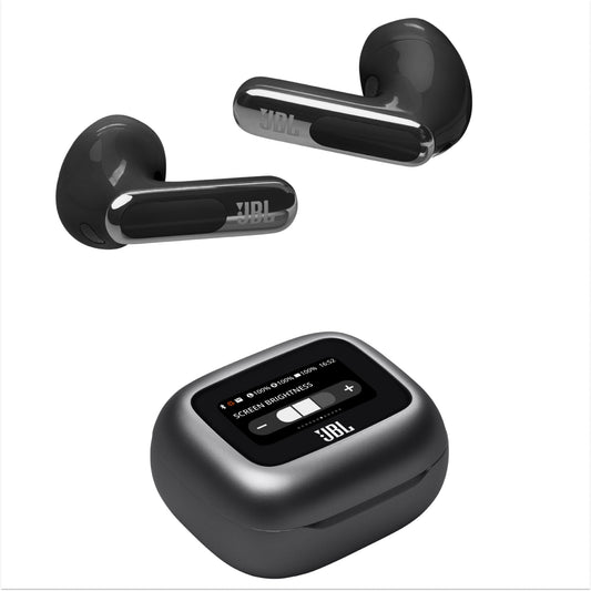 JBL Live Flex 3, wireless earbud headphones with Bluetooth, 50 hours of battery life, True Adaptive Noise Canceling and high-resolution JBL Signature Sound, IP54 waterproof, with earplugs, black - JBLLIVEFLEX3BLK