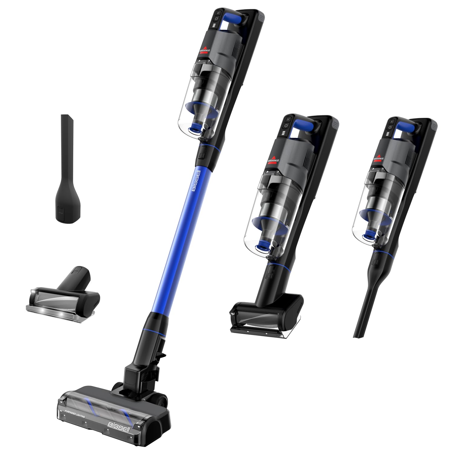 BISSELL PowerClean FurFinder, cordless vacuum cleaner, 200W motor, FurFinder light, non-tangle brush roll, wireless vacuum cleaner, free-standing, HEPA filter, 2000 mAh removable battery, 40 min runtime 4089N