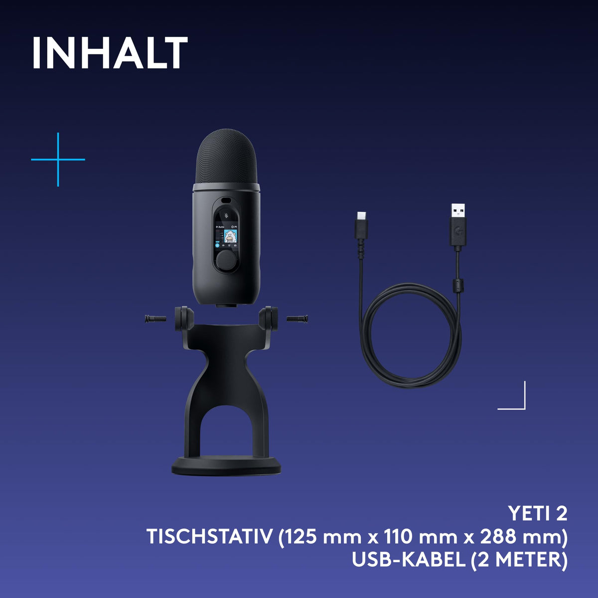 Logitech G Blue Yeti 2 USB-Microfon pentru Gaming, Streaming și Creatori - 988-000591
